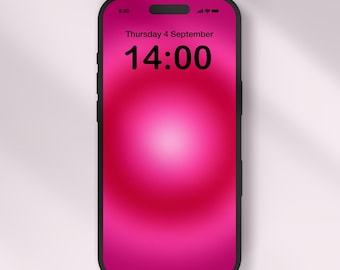 Pretty Red & Pink Gradient Phone Wallpaper | Dreamy Girly Aesthetic | Digital Download