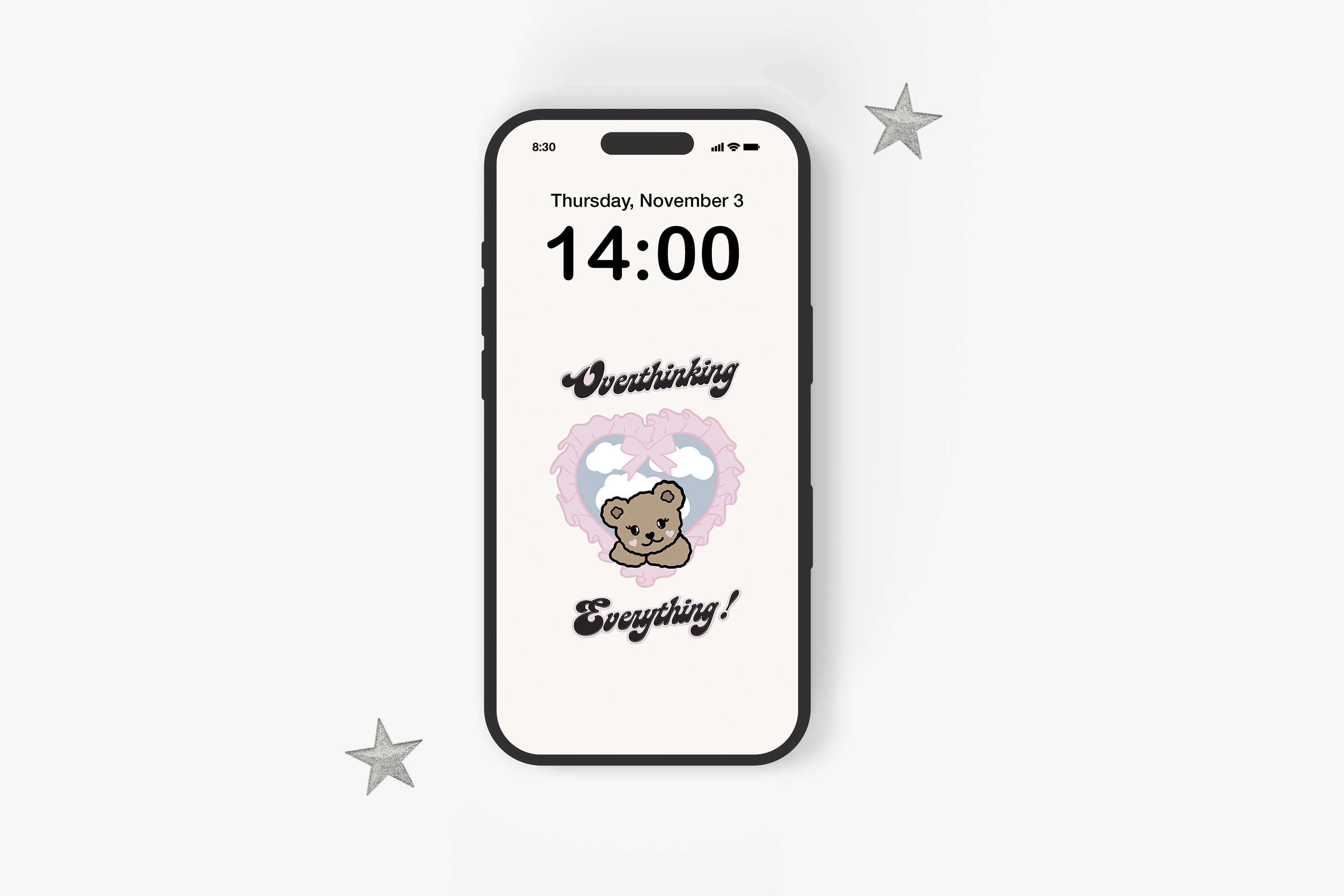 Soft Girl Aesthetic iPhone Wallpaper-bundel, met roze strikken,  zelfliefdecitaten en een schattig teddybeerbehang, digitale download. Pak  van 3 stuks - Etsy België, image size:3000x2001
