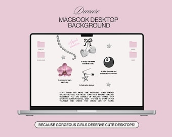 Self Love MacBook Desktop Background | Cute Desktop Wallpaper | Motivational Pink Design with Inspirational Quotes | Digital Download.