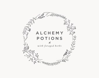 Photography Download Instant Template - Photoshop Logo Template - Premade Logo Design - DIY Logo - Floral Wreath Watercolor Logo 77