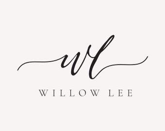 Monogram Logo Design - Rustic Calligraphy Font - Calligraphy Logo - Swash Font - Name Logo - Simple Minimal Logo - Letter Initials Logo 43