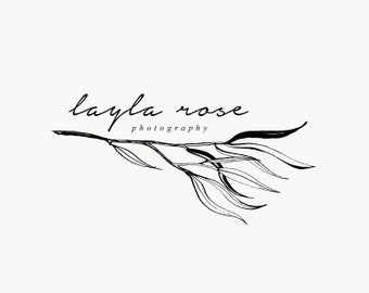 Photography Logo Template - Black Ink Leaves - Calligraphy Logo - PSD Logo Template - Watercolor Logo - Handwritten Font - Business Logo 18