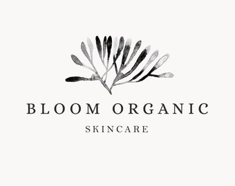 Nature branding logo, Skincare, Beauty business logo, Photoshop logo, Photoshop fonts, Photoshop template, Instant download, Watercolor logo