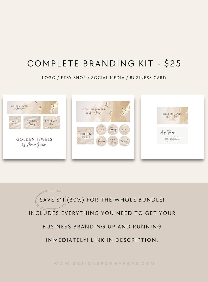 Etsy Shop Kit Etsy Banner Canva Template Etsy Branding Etsy Australia