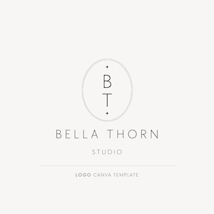 Oval logo monogram design, Canva template logo, Logo design, Logo template, Logo designer, Monogram logo, Minimalist logo, DIY business logo