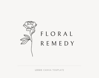 Logo design, Canva logo template, Line art floral logo, Modern logo design, DIY logo design, Minimalist logo, Elegant logo, Business logo