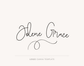 Canva signature logo, Personal logo, Name logo, Creative brand, Digital signature, Logo template, DIY logo template, Calligraphy logo