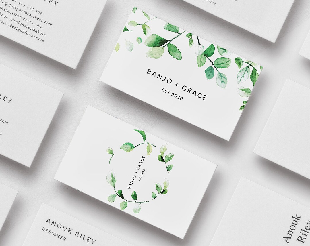 Business Cards Business Card Design Business Card Template Etsy