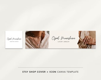 Etsy shop kit, Etsy banner, Canva template, Etsy branding, Etsy cover photo, Etsy shop template, Branding kit, Product photos, Boho branding