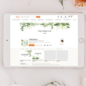 Etsy Shop Design, Set Etsy Banner, Etsy Shop Kit Template, Watercolor ...