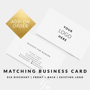 Carte de visite assortie pour mes créations de logo, Création de carte de visite, Carte de visite minimaliste et Cartes de visite prédéfinies
