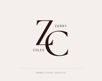 Logo design, Logo Canva template, Minimalist logo, Monogram logo, Business logo templates, Luxury logo, Luxury brand, Instant download