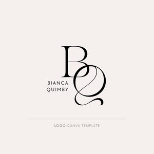 Diseño de logotipo minimalista de Canva, logotipo moderno, logotipo de monograma, logotipo de iniciales, logotipo simple y elegante, plantilla de logotipo, descarga instantánea, marca de agua