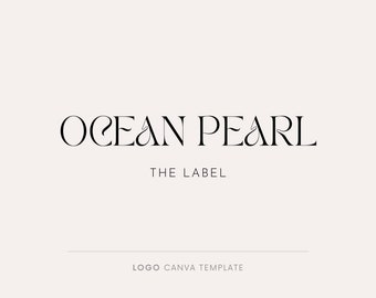 Logo design, Canva template, Modern logo template, Minimalist logo, Typography logo, Fashion business logo, Decorative font, Abstract font