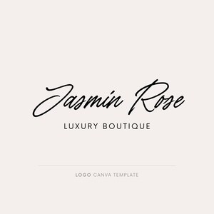 Calligraphy logo design, Canva logo template, Rustic logo, Minimalist logo, Handwritten font, Boho small business, Luxury branding, Name