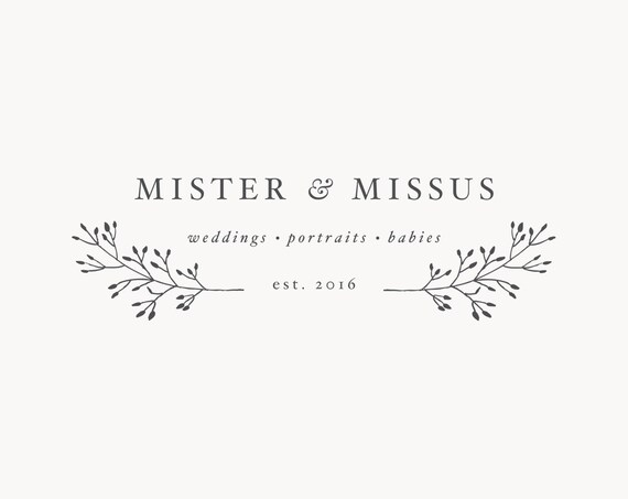Diy Logo Template Instant Download Boutique Logo Elegant Etsy