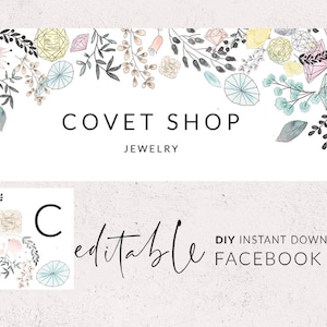 Instagram template, Instagram logo, Templett social media, Jewelry facebook cover, FIY facebook banner, Facebook template, Social media icon