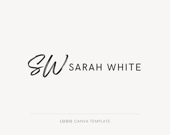 Initials logo, Canva template, Minimalist logo, Logo and watermark, Name logo, Elegant logo, Premade logo, Modern calligraphy, Logo designer