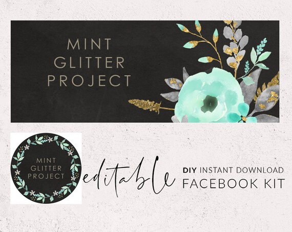 Facebook Cover Photo Template Floral Facebook Banner Diy Etsy