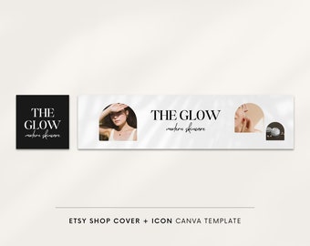 Etsy shop kit, Etsy banner, Canva template, Etsy branding, Etsy cover photo, Etsy shop template, Branding kit, Product photos, Minimalist