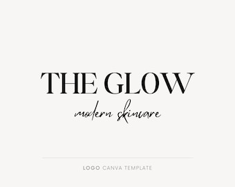 Logo design, Canva template logo, Feminine logo template, Minimalist logo, Elegant logo, Beauty business logo, Luxury branding, DIY logo
