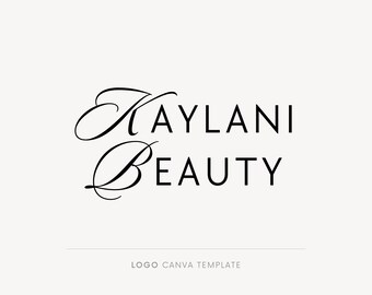 Canva logo template, Elegant name logo, Premade logo, Editable Canva logo, Custom logo design, Bold designer logo DIY, Minimalist typography