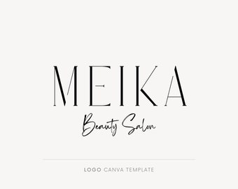 Canva logo template, Beauty logo, Minimalist logo, Typography name logo, Premade logo, Custom logo design, Elegant logo, Business branding