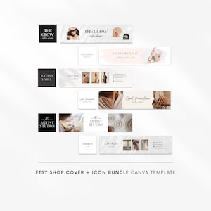Etsy branding kit bundle, Etsy banner Canva templates, DIY Etsy shop branding, Etsy shop banner set, Etsy shop bundles, Etsy shop templates