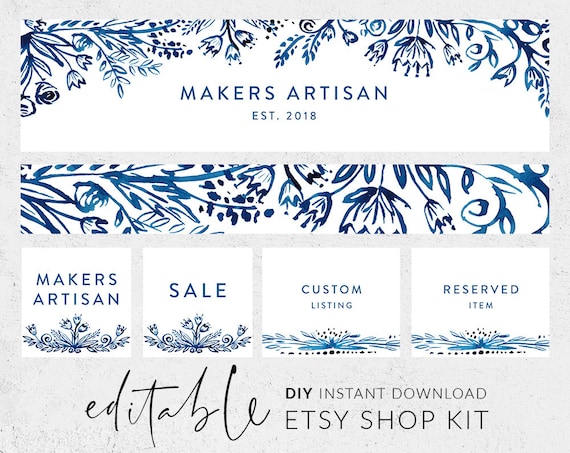 Etsy Shop Banner Set Premade Etsy Kit - Etsy Shop Logo Etsy Banner Set Just Right Premade Etsy Banner Set