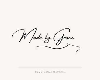 Canva signature logo, Personal logo, Name logo, Creative brand, Digital signature, Logo template, DIY logo template, Calligraphy logo