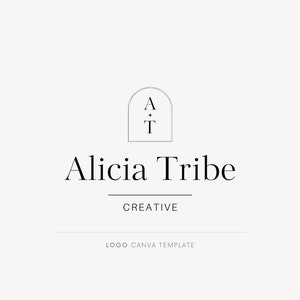 Monogram logo design, Canva template logo, Boho logo template, Logo designer, Thin lines, Minimalist logo Stars logo, Geometric Arch logo