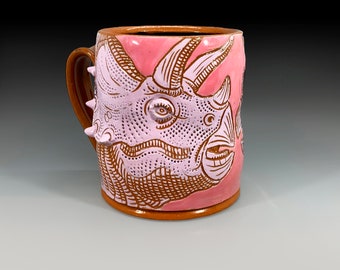 Pink Triceratops cup