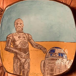 c3po and r2d2 lunch plate