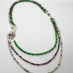 Necklace/Pendant, Cloisonne Enamel, Handmade Jewelry, Unique, Sterling Silver