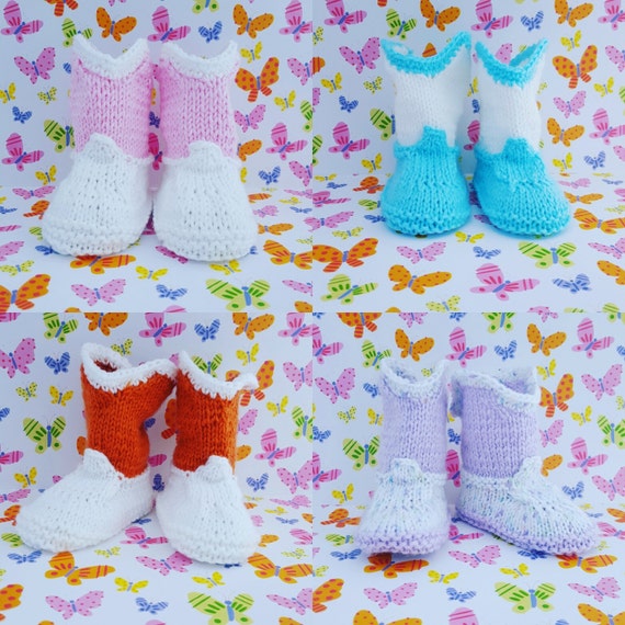 knitted baby cowboy boots