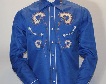 H Bar C HbarC Western Shirt Rockabilly Cowboy Rodeo Style with Pearl Snaps & Long Sleeves The San Fernando H Bar C HbarC Western Shirt Rockabilly Cowboy Rodeo Style with Pearl Snaps & Long Sleeves The San Fernando