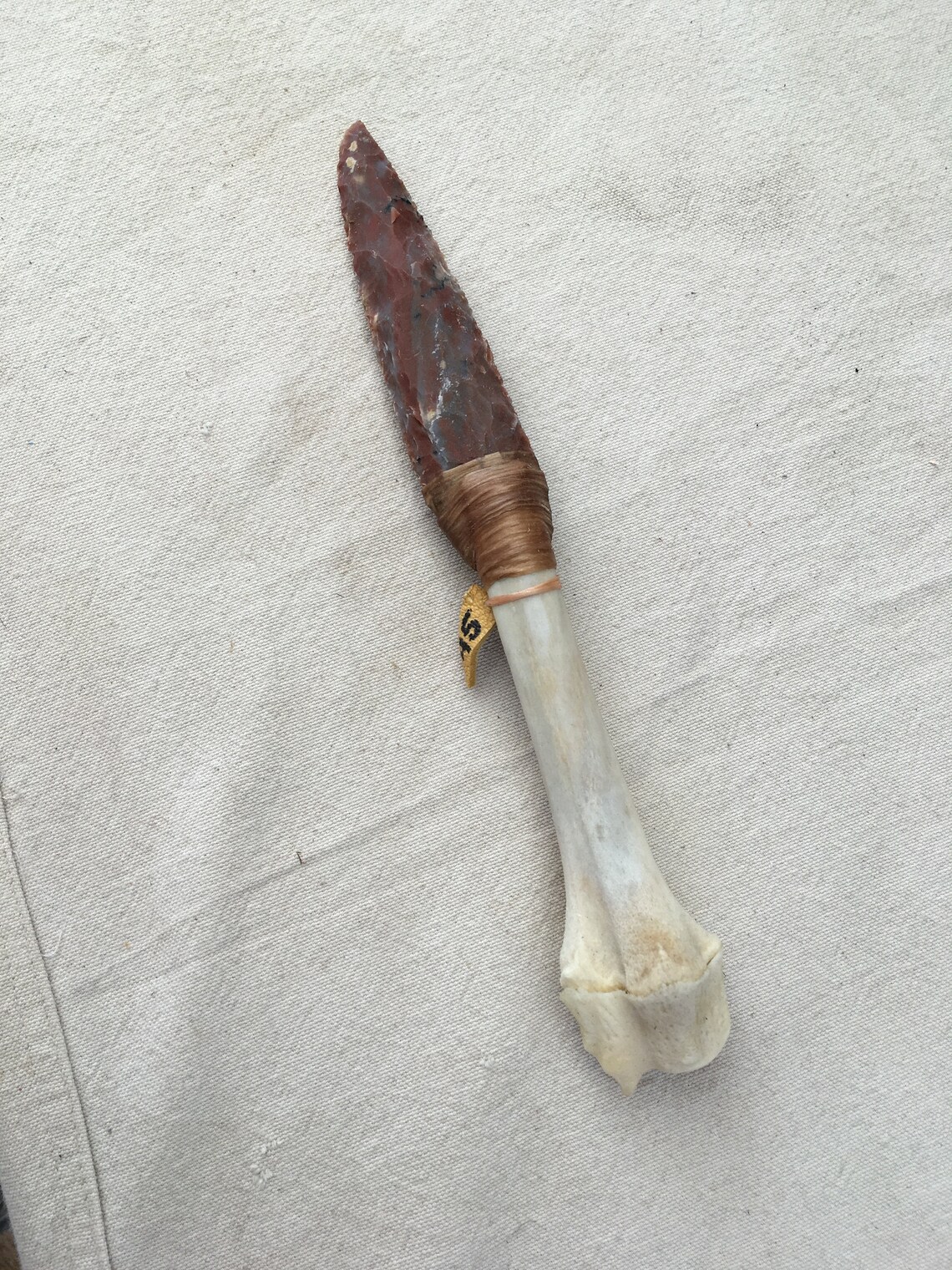 Flint head Deer Bone Handle Knife Etsy