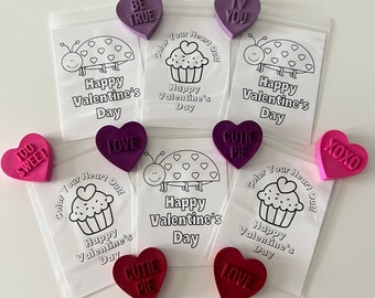 Valentine Classroom Gift Exchange for Students, Valentine’s Day Cards from CrayonsRecycled with Heart Shaped Crayon, Kid Valentine for PreK
