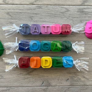 Easter Basket MINI Kids Rainbow Name Crayons Custom Gift from CrayonsRecycled