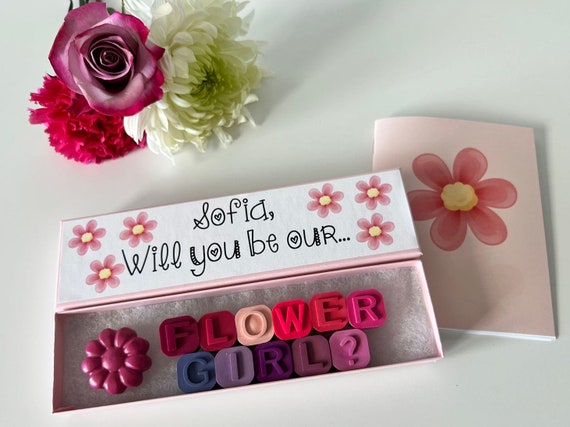 Flower Girl Proposal or Thank You Crayon Gift for Wedding Reception