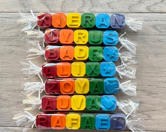 End of Year Kindergarten Gift to Students from Teacher, Mini Rainbow Crayons Party Favor, Kinder Promotion Gift