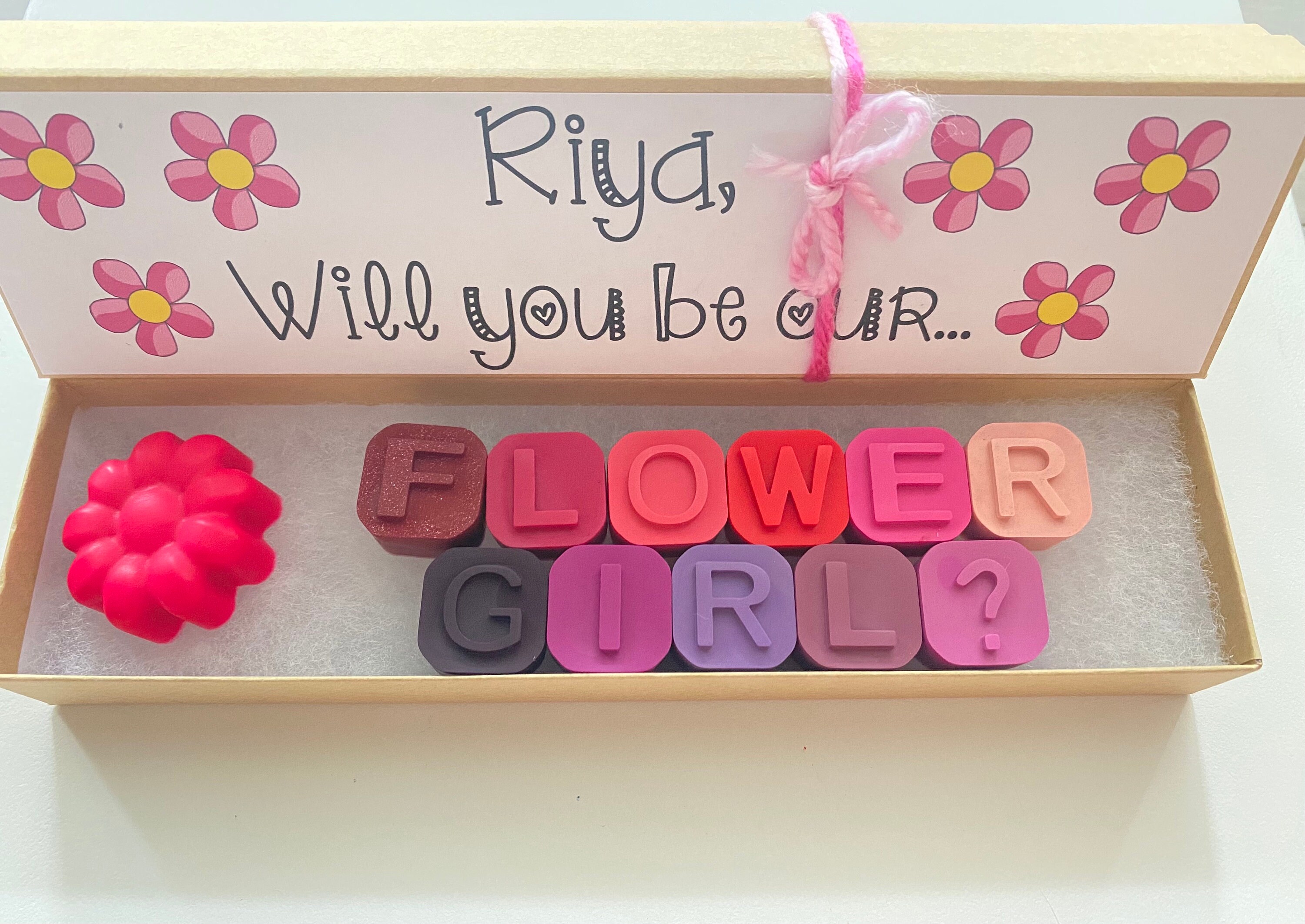 Flower Girl Proposal or Flower Girl Thank You Crayon Gift for Etsy