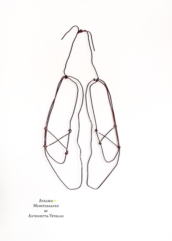 Wire Sculpture Wire Ballerina\u0027s Shoes.