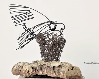 Swallow Prepares His Nest Iron Sculpture.