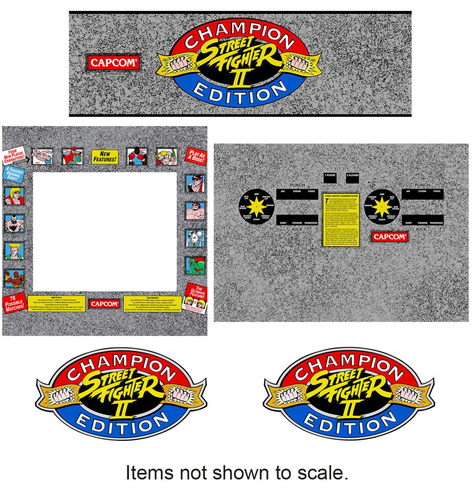 Street Fighter 2 Champion Edition Arcade Graphics Etsy