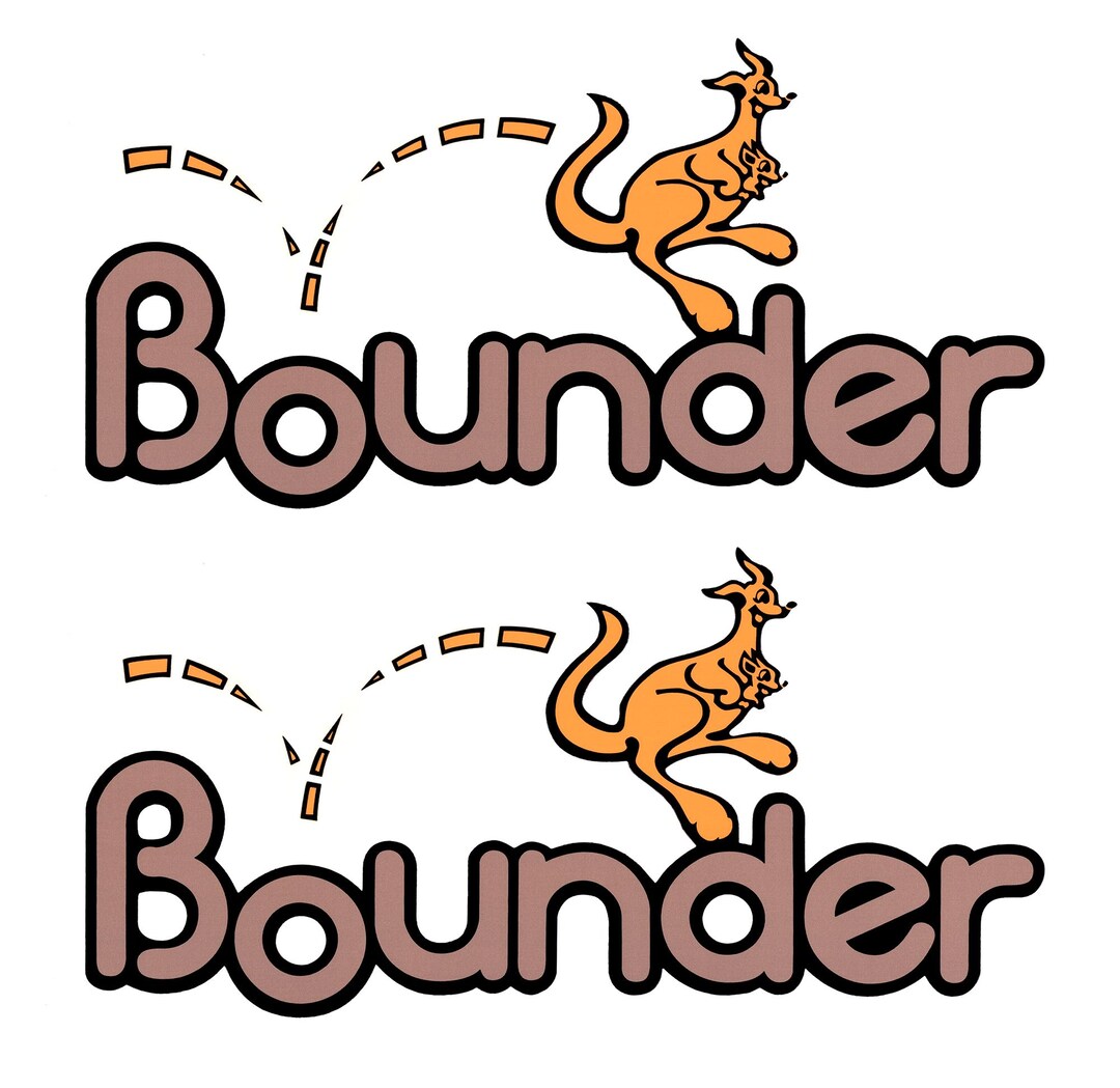 Whitney RV Bounder Logo Graphic Lettering Decal - White Version For 5th Wheel
