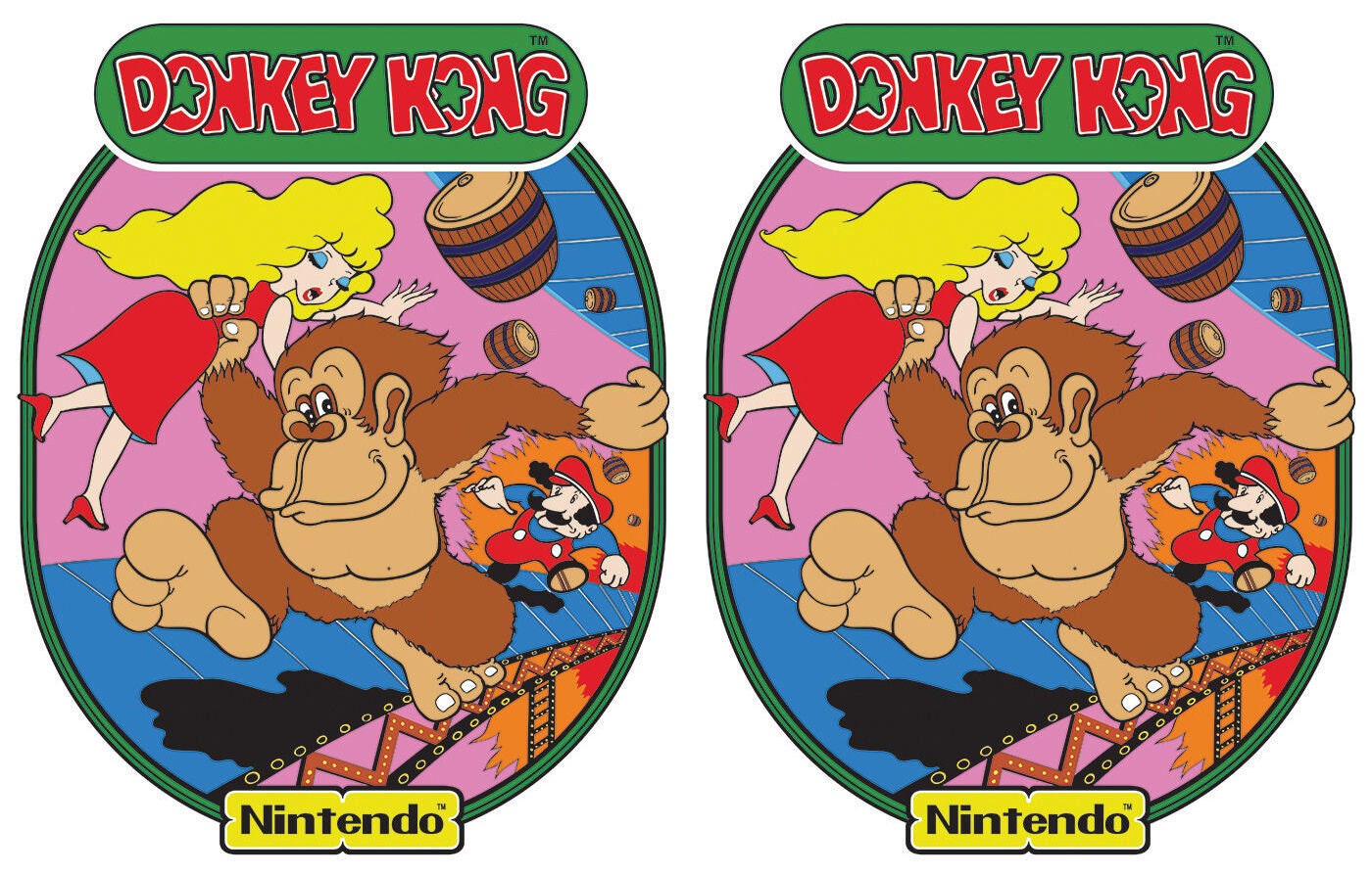 Bartop Donkey Kong Nintendo Arcade Cabinet Graphics for