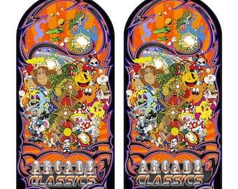 Multicade Mame Classics Side Art Arcade Cabinet Graphics Decals 3pc ...