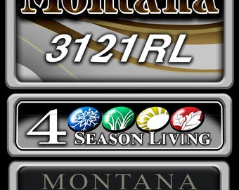 1 RV Trailer Keystone Montana legacy Logo Decal Graphic-3121RL  legacy