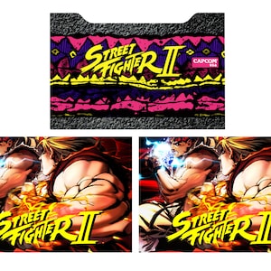Street Fighter 2 Arcade 1up Cabinet Riser Graphics Decals Stickers